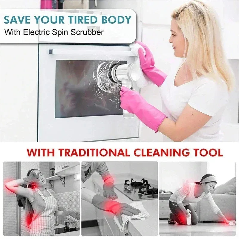 Revolutionize Your Cleaning Routine with the Gleam Gear 5-in-1 Electric Spin Scrubber