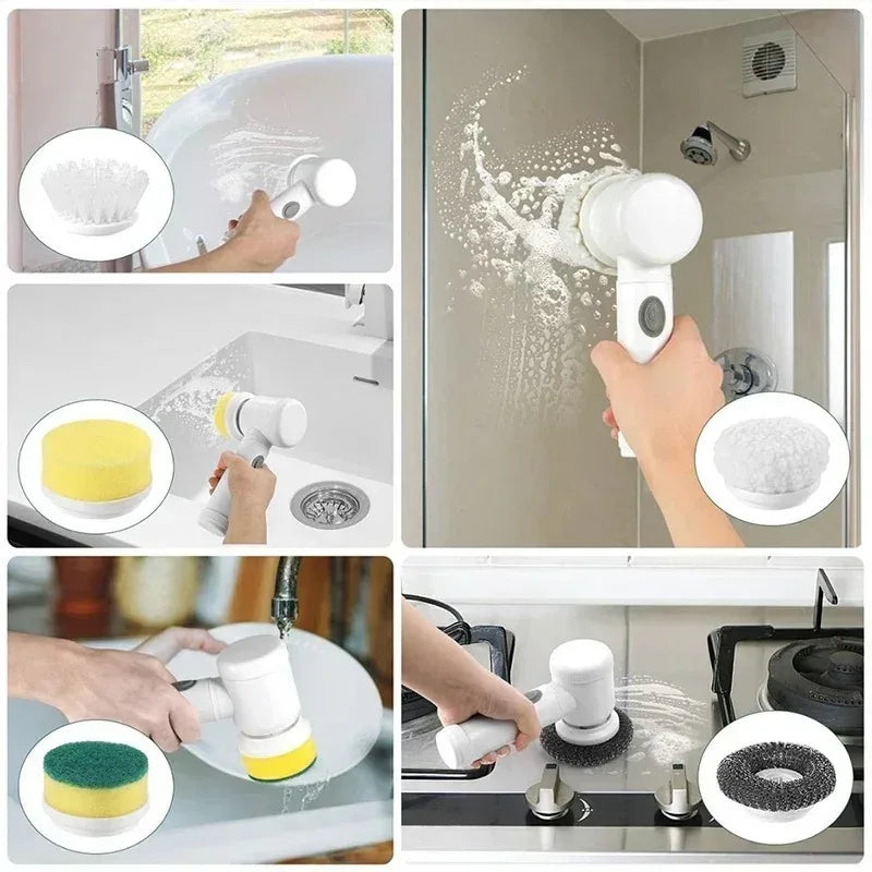 Revolutionize Your Cleaning Routine with the Gleam Gear 5-in-1 Electric Spin Scrubber