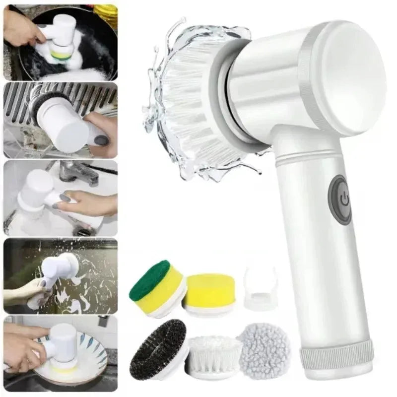 Revolutionize Your Cleaning Routine with the Gleam Gear 5-in-1 Electric Spin Scrubber